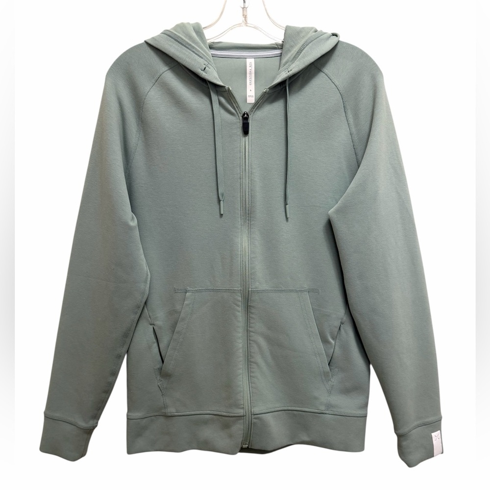 Ten Thousand Midweight Tech Hoodie Jacket Full Zip Pockets Green Size S